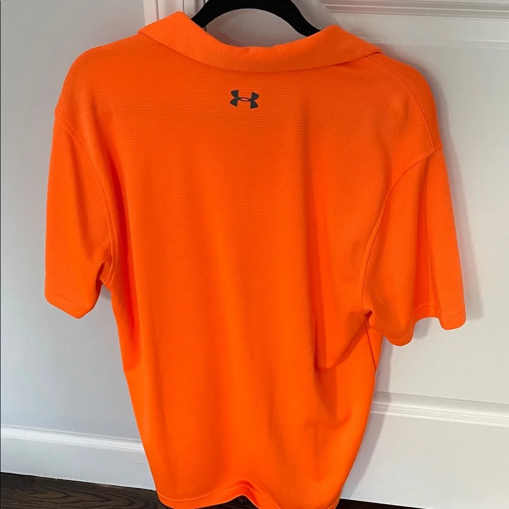 Under Armour Golf Men’s Bright Orange Polo - Picture 4 of 4